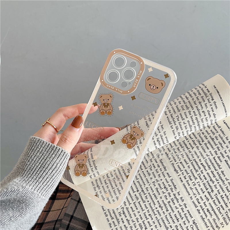 Ốp Điện Thoại TPU Mềm Trong Suốt Hình Gấu Hoạt Hình Cho Huawei Y7A Nova 3i Nova5T Nova7i P20 Lite P30 Y9 2019 Y9 Prime Y7 Pro Y9S