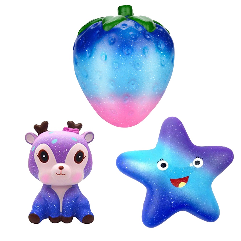 Squishy Lớn JUMBO Hình Bạch tuộc tròn xanh dương Đồ Chơi Xốp Giảm Stress Hình mềm mịn dễ Thương đàn hồi Cho Bé