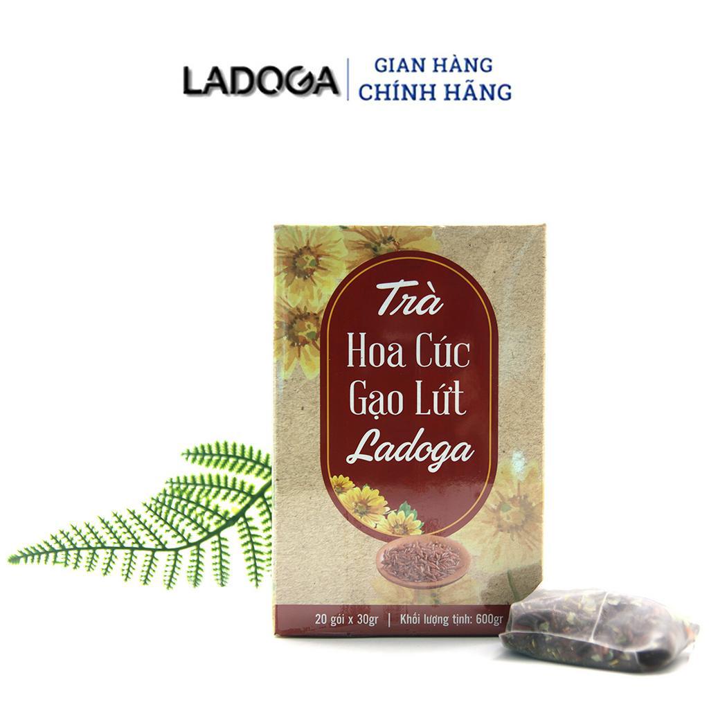 Trà hoa cúc gạo lứt Ladoga thanh nhiệt, ngủ ngon, điều hoà huyết áp - Hộp 20 gói