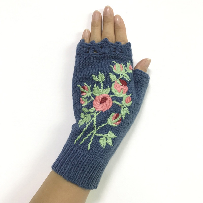 Găng Tay Đan Len Thủ Công Mini 2x19cm