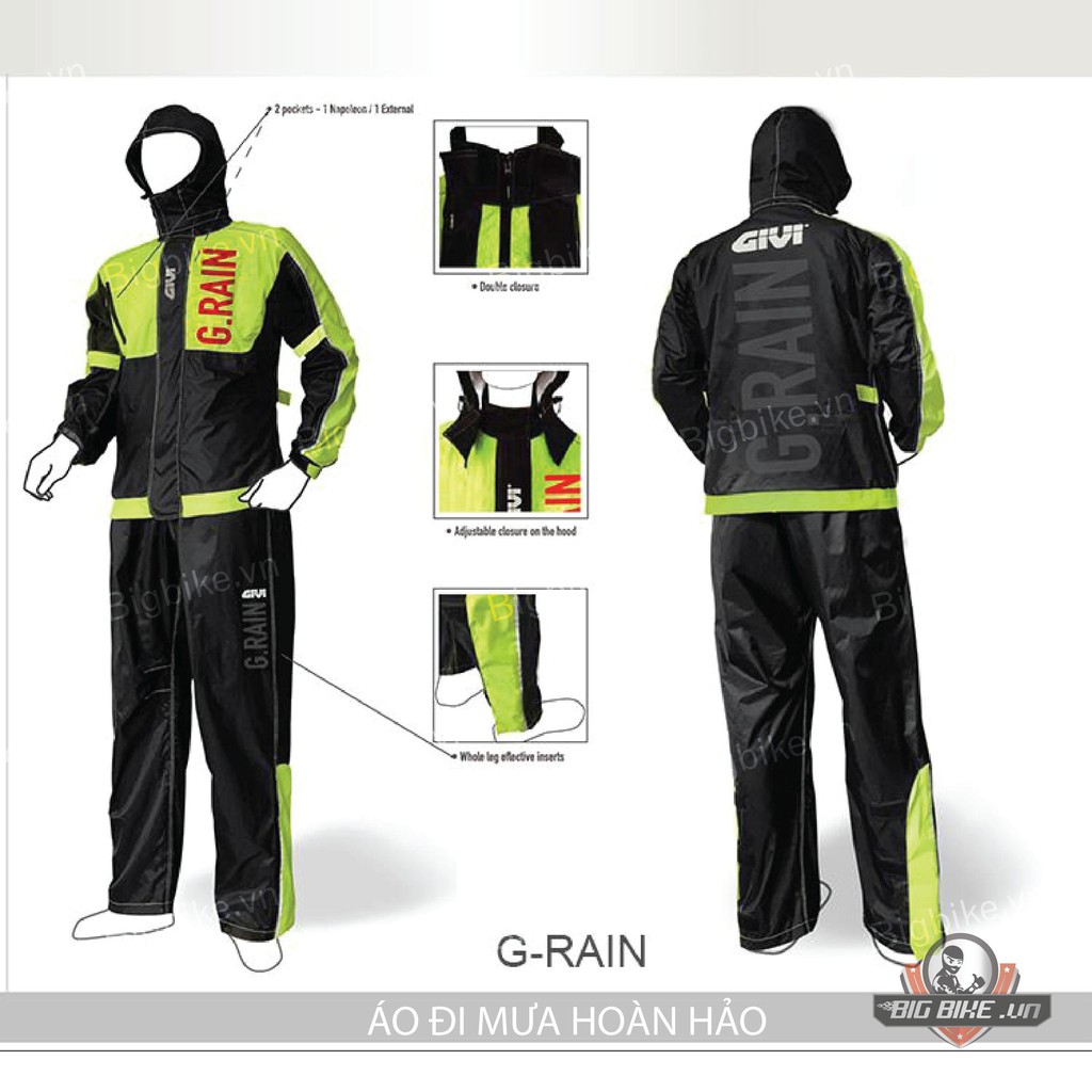 ÁO MƯA BỘ GIVI G-RAIN CAO CẤP