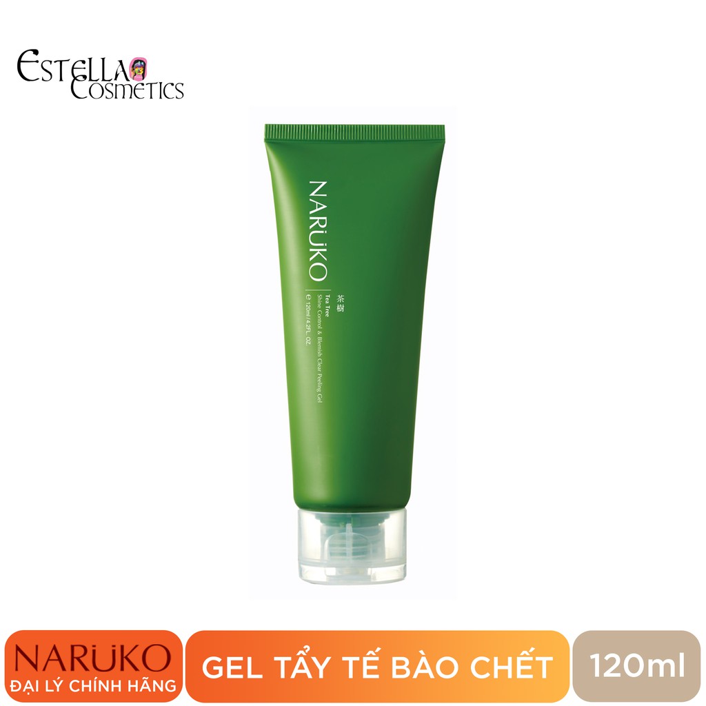 Gel Tẩy Tế Bào Chết Chiết Xuất Tràm Trà Naruko Tea Tree Shine Control and Blemish Clear Peeling Gel 120g