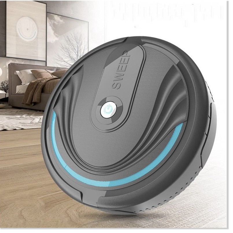 ROBOT HÚT BỤI QUÉT NHÀ TỰ ĐỘNG CÓ THỂ SẠC LẠI JAPAN SWEEP (ĐEN) -Cao cấp