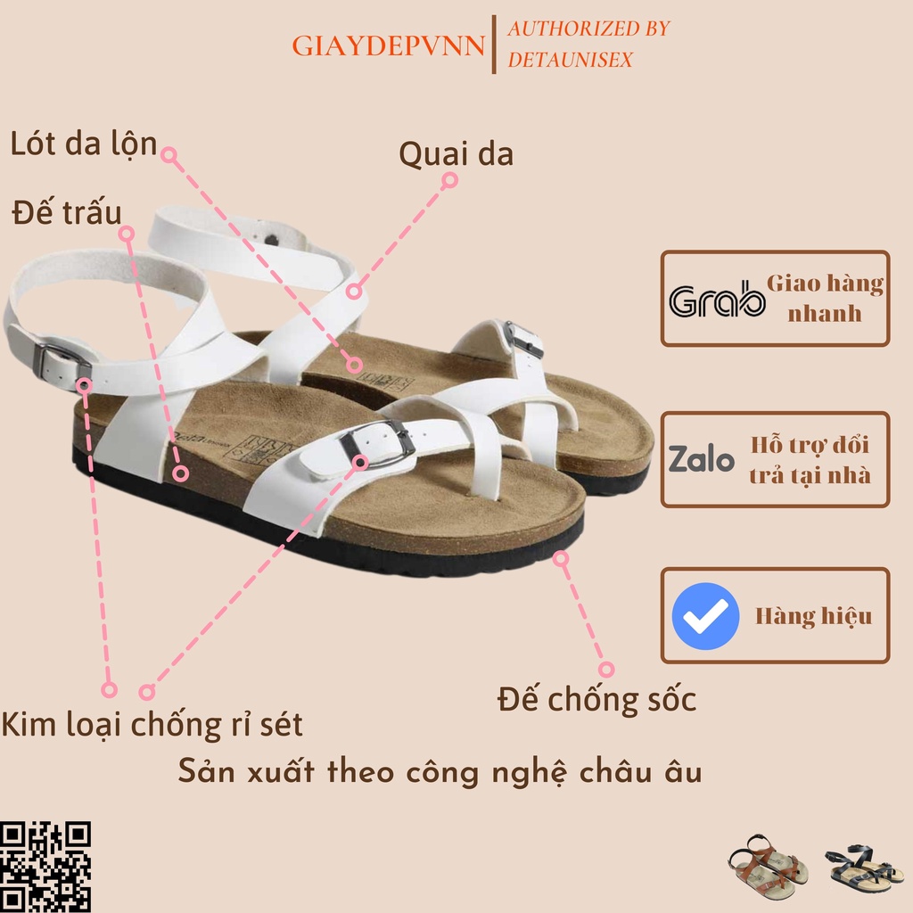 Giày sandal nữ xỏ ngón đế trấu VNXK màu đen – dép quai hậu mã SATA20