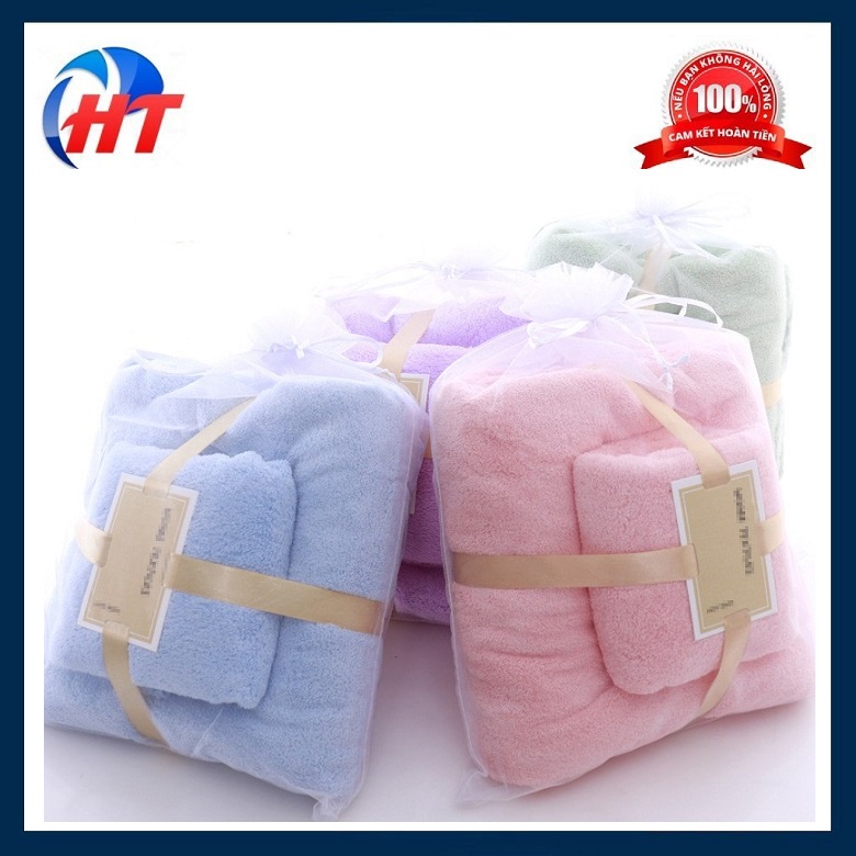 BỘ 2 KHĂN TẮM BẰNG LÔNG SIÊU MỀM