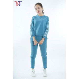 Bộ nữ nỉ da cá quần dài áo dài tay thời trang việt thắng