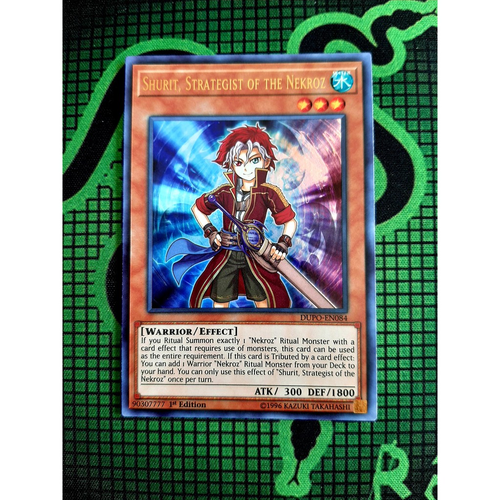 THẺ BÀI YUGIOH NEAR MINT -Shurit, Strategist of the Nekroz - DUPO-EN084 - Ultra Rare 1st Edition