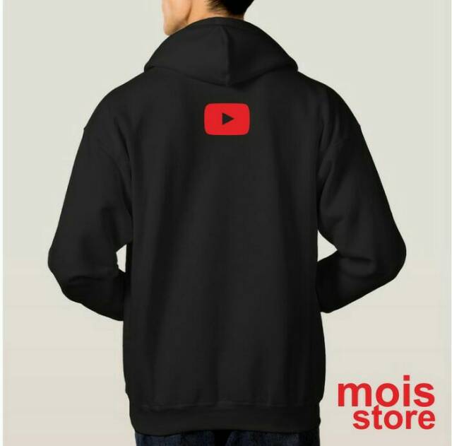 Áo Khoác Hoodie In Chữ Youtube Phía Trước Lưng