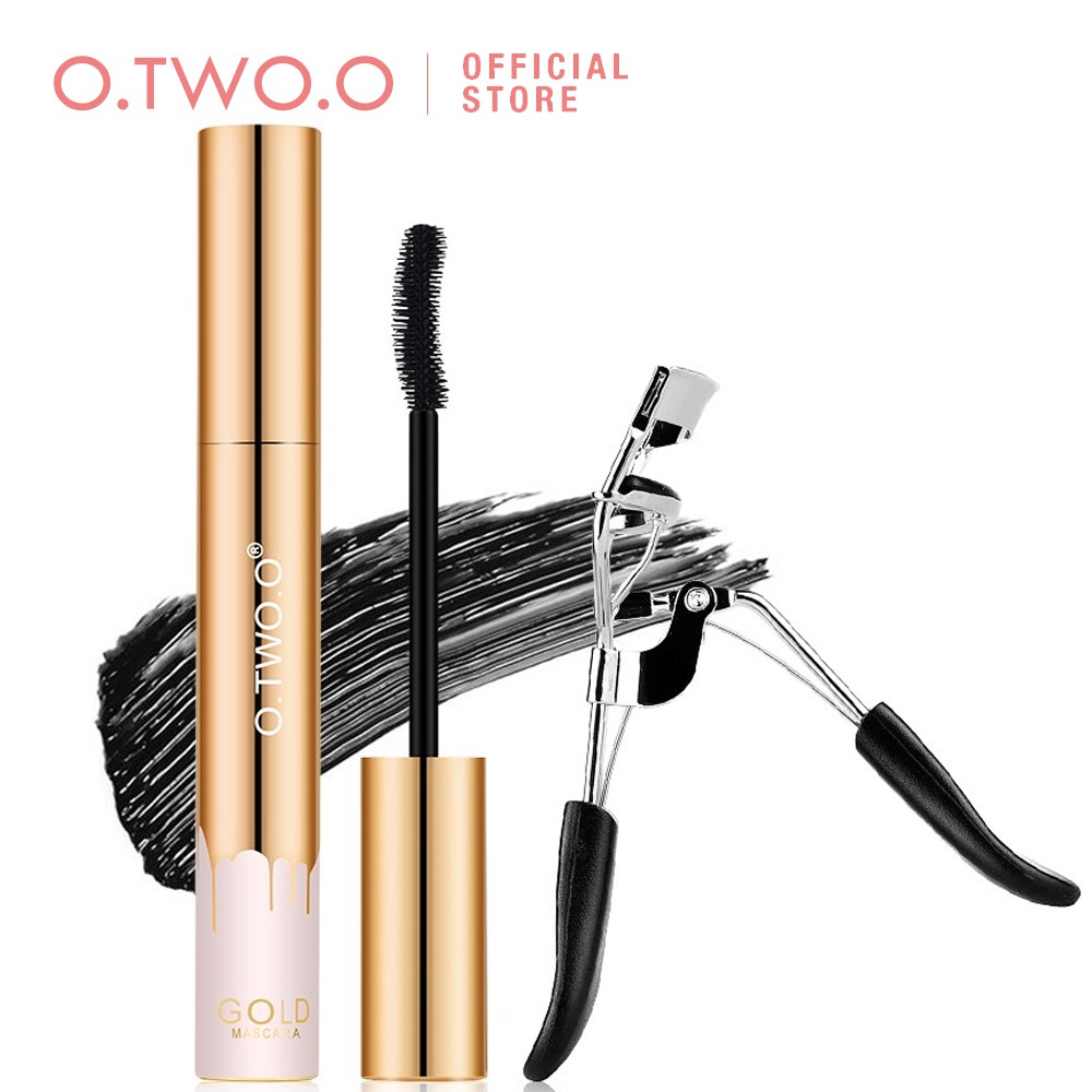 Set Mascara + Đồ Bấm Mi O.TWO.O Kháng Nước Trang Điểm Mắt Lâu Trôi Hiệu Quả 73g