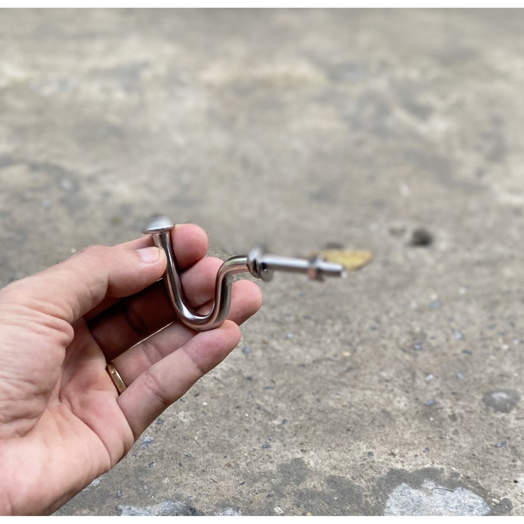 Móc treo đồ 7 màu hình móc câu gắn xe máy inox dày dặn cực chắc chắn [ LOẠI INOX DÀY ]