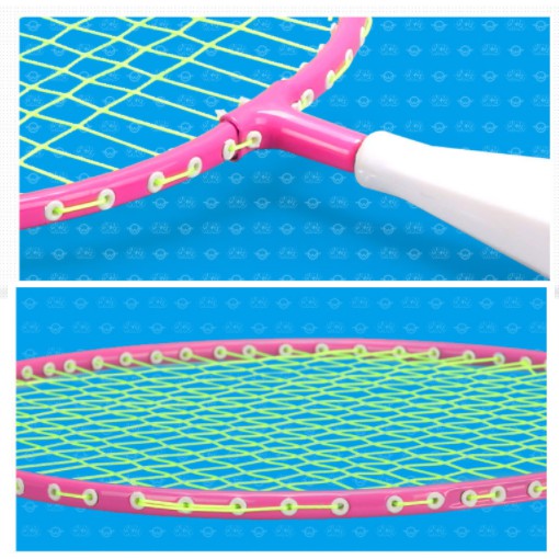 Bộ 2 vợt cầu lông cho bé tập đánh cầu 43x23cm+Tặng kèm 2 quả cầu, nhiều màu, giao màu ngẫu nhiên