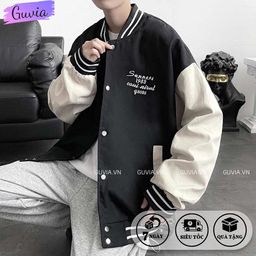 Áo Khoác Bomber 1983 Chất Dù 2 Lớp Nam Nữ Form Rộng Unisex, Áo Gió Chống Nắng Ulzzang GUVIA