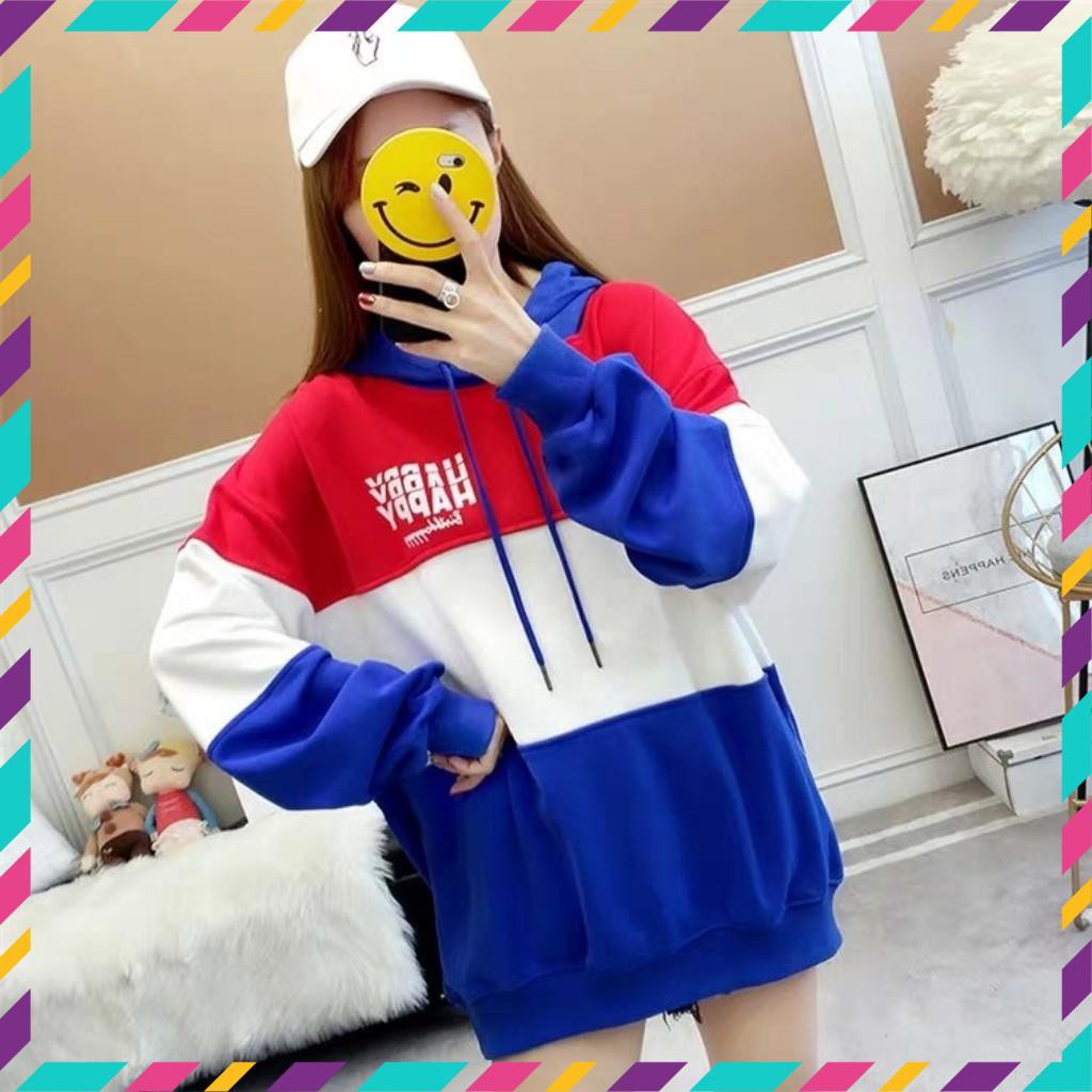 Áo khoác nỉ Hoodie KN18 phối sọc ngang 3 màu kiểu dáng Hàn Quốc năng động, trẻ trung, form unisex nam và nữ