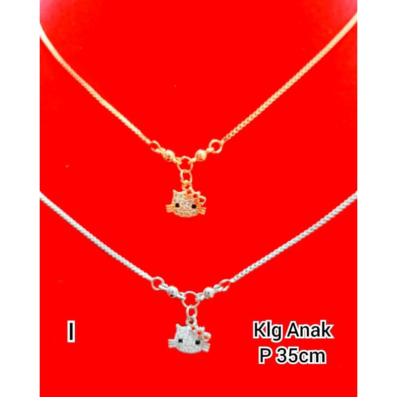 Dây Chuyền Mặt Hình Mèo Hello Kitty Màu Vàng / Bạc Cho Bé