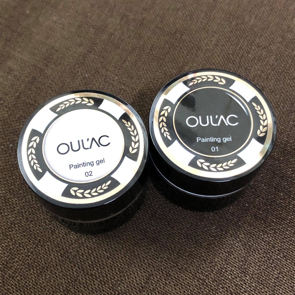 Gel vẽ Oulac đặc trắng, đen vẽ móng, màu gel vẽ nail