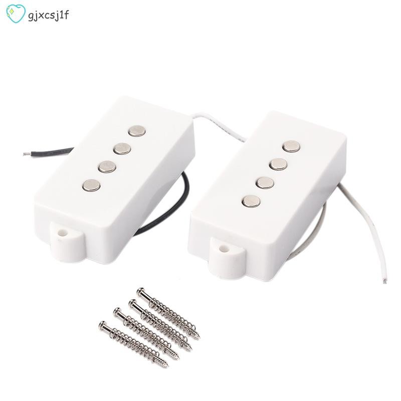 1Pair 4 String Noiseless Pickup White for Precision P-Bass Guitar