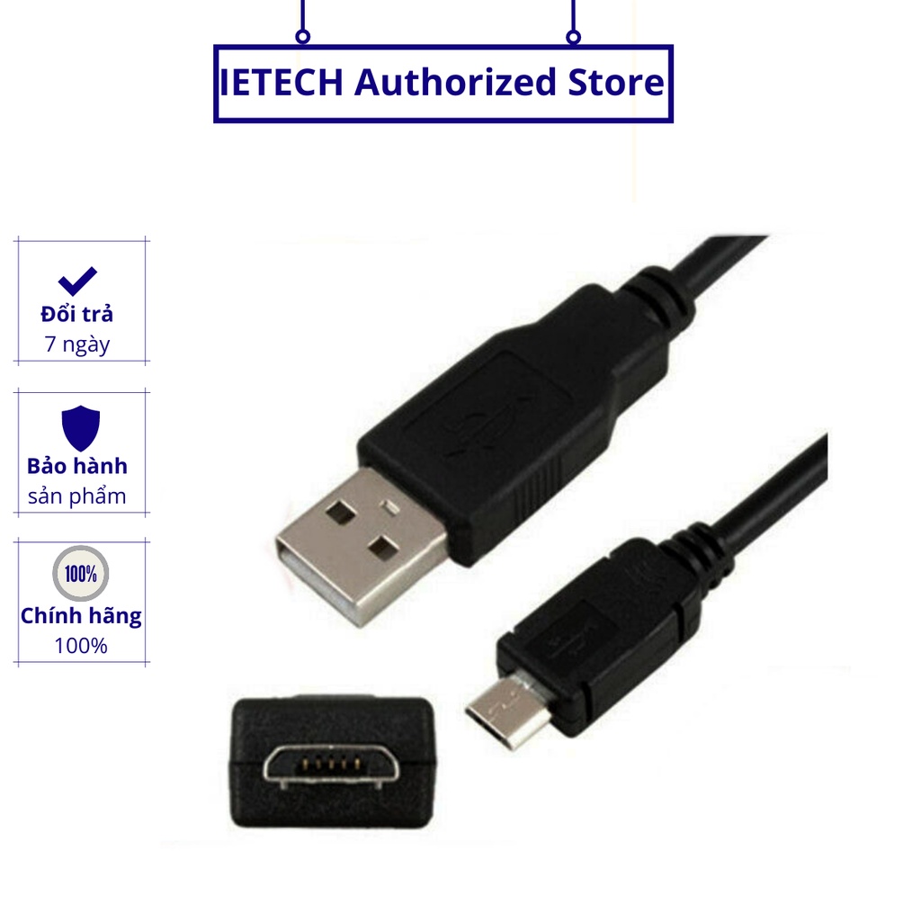 Dây cáp chuyển đổi USB 2.0 ra mini USB - Màu đen dài 2m PKCB