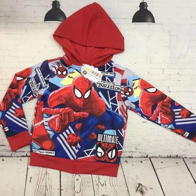 Freeship 99k TQ_Áo khoác siêu nhân nhện cho bé