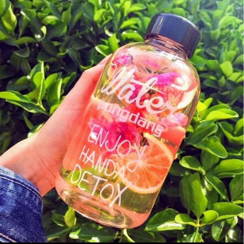 Bình PongDang Detox Kèm Túi Vải Bình Nhựa Thể Tích 1000ml