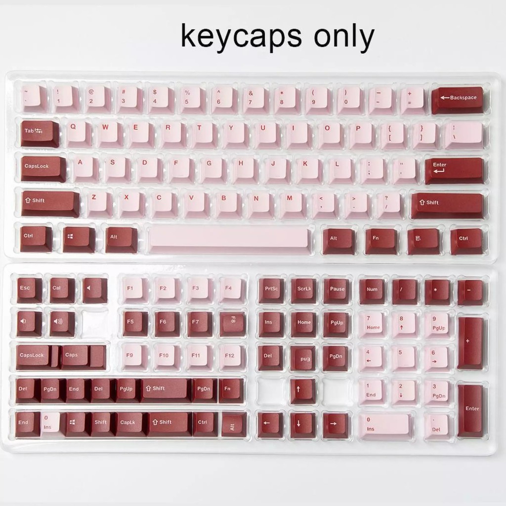 Bộ Keycap Darling PBT 127 Phím Font chữ đẹp,PBT Dày DoubleShot, Layout 68, 84,98...