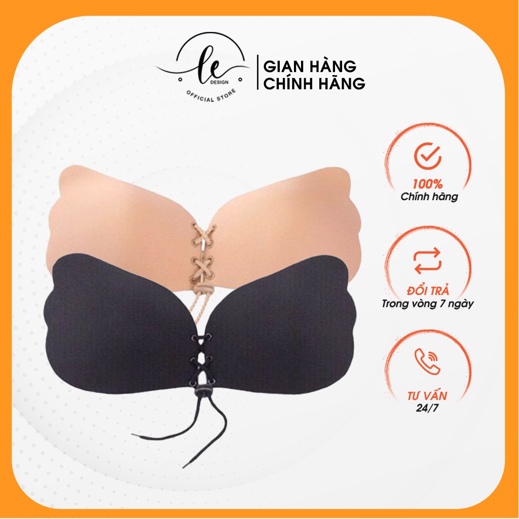 Áo Dán Nâng Ngực LE.DESIGN Thiết Kế Áo Cánh Tiên Dây Rút Trước Ngực Chống Nước Chống Trôi