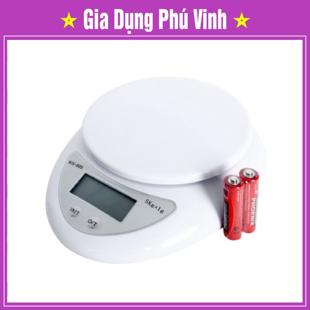 Cân tiểu ly làm bánh điện tử nhà bếp mini Cân tiểu li định lượng 5kg x 1g độ chính xác cao Tặng kèm pin Cao Cấp