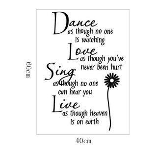 Decal trang trí chũ Tiếng Anh Dance