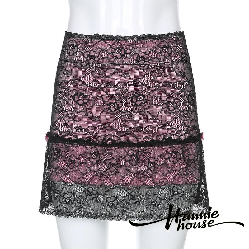 Chân váy chữ A phối ren hai lớp thời trang cho nữ | BigBuy360 - bigbuy360.vn