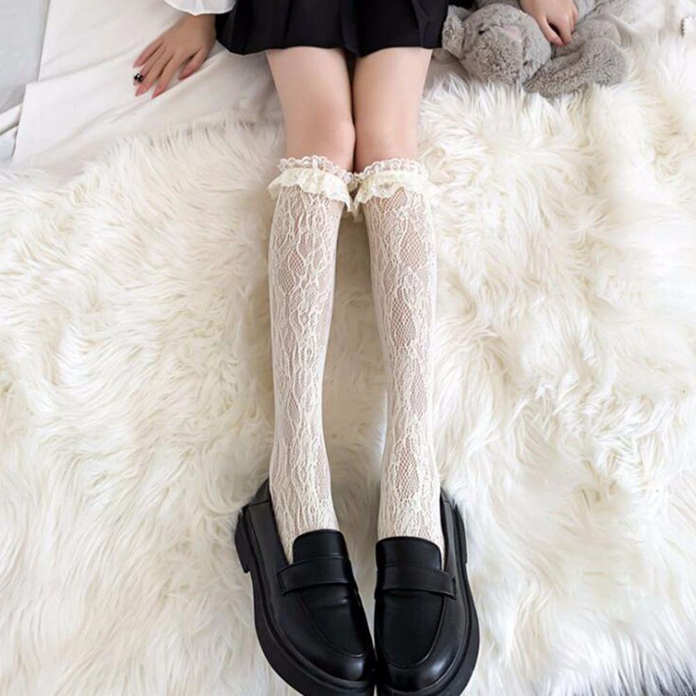 Vớ Ren Hoa Mỏng Màu Trơn Hóa Trang Công Chúa Cho Nữ