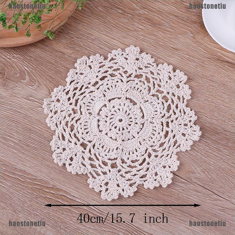 Tấm Lót Bàn Ăn Đan Len Bằng Cotton Họa Tiết Giáng Sinh Độc Đáo Tiện Dụng
