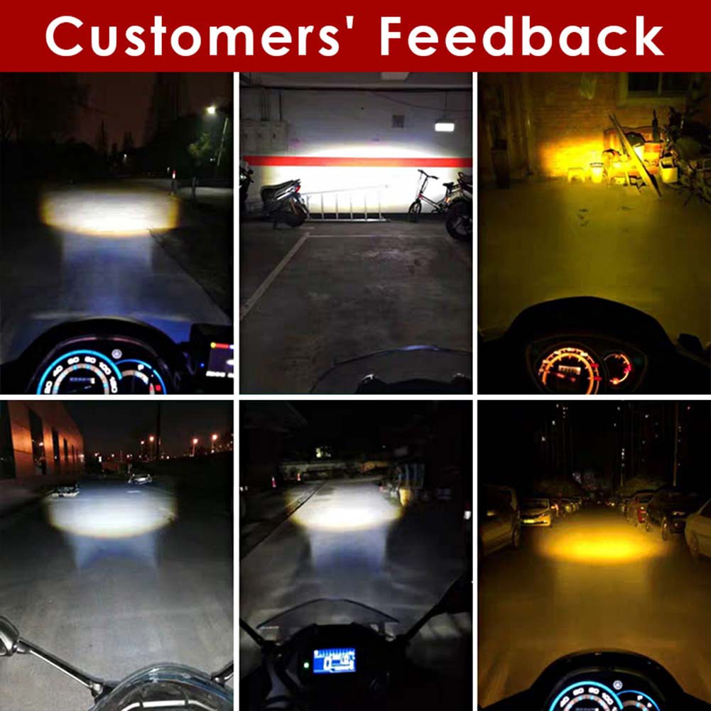 Đèn Pha Bóng LED BA20D H4 3000K 6000K Cho Xe Mô Tô