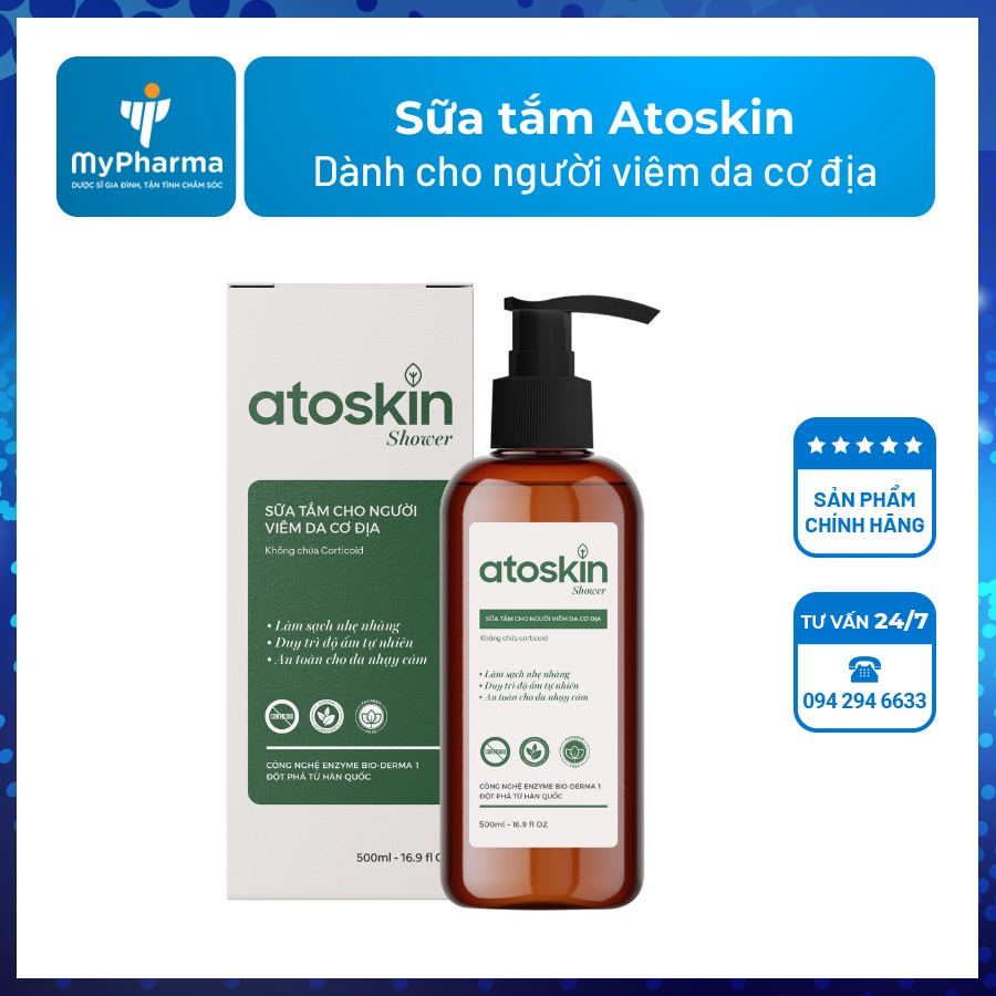 Sữa tắm Atoskin - Sữa tắm cho người viêm da cơ địa, vảy nến, á sừng