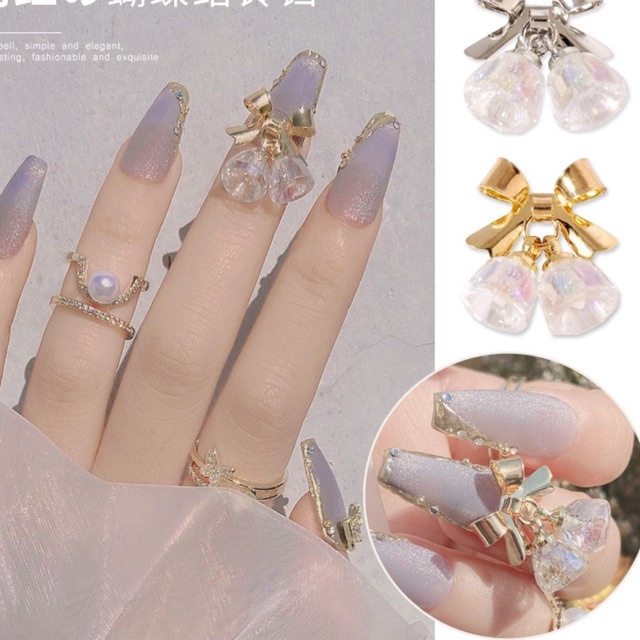 charm cái chuông trang trí móng cưc xinh