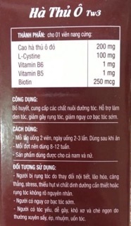 Hà Thủ Ô TW3 - chai 30 viên