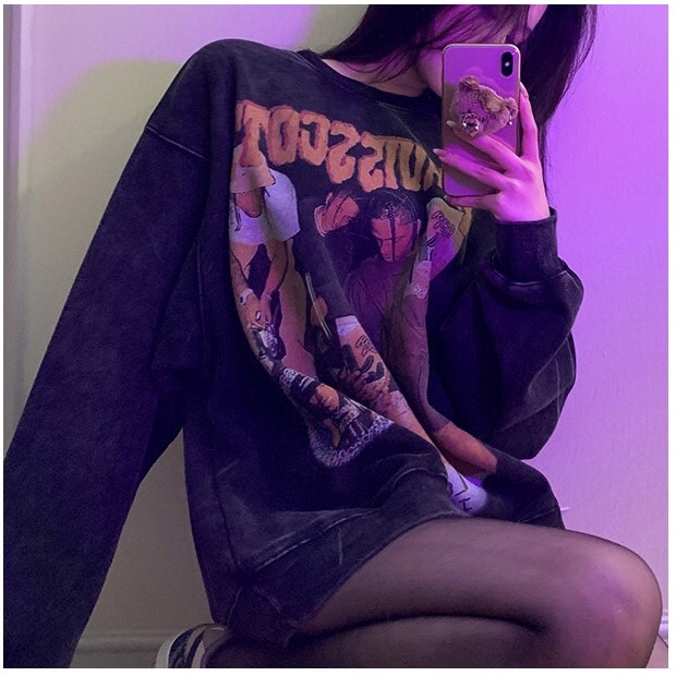 Áo Nỉ BÔNG Sweater Travisscott  Nam Nữ Unisex - Form Rộng Unisex Chất Nỉ BÔNG Áo Hoodie - Phong Cách Hàn Quốc | BigBuy360 - bigbuy360.vn