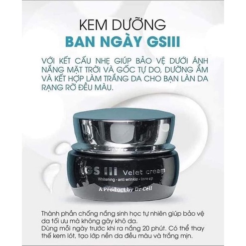 Kem ban ngày GSIII chống nắng nâng tone Dr Cell 30g SAN11