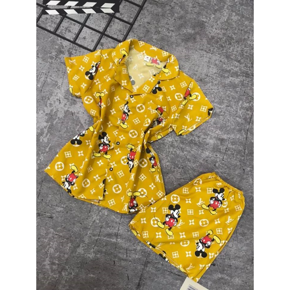 Đồ bộ ngủ Pijama hàng kate thái- Tay cộc quần đùi - giá cực rẻ, hàng sản xuất tại xưởng