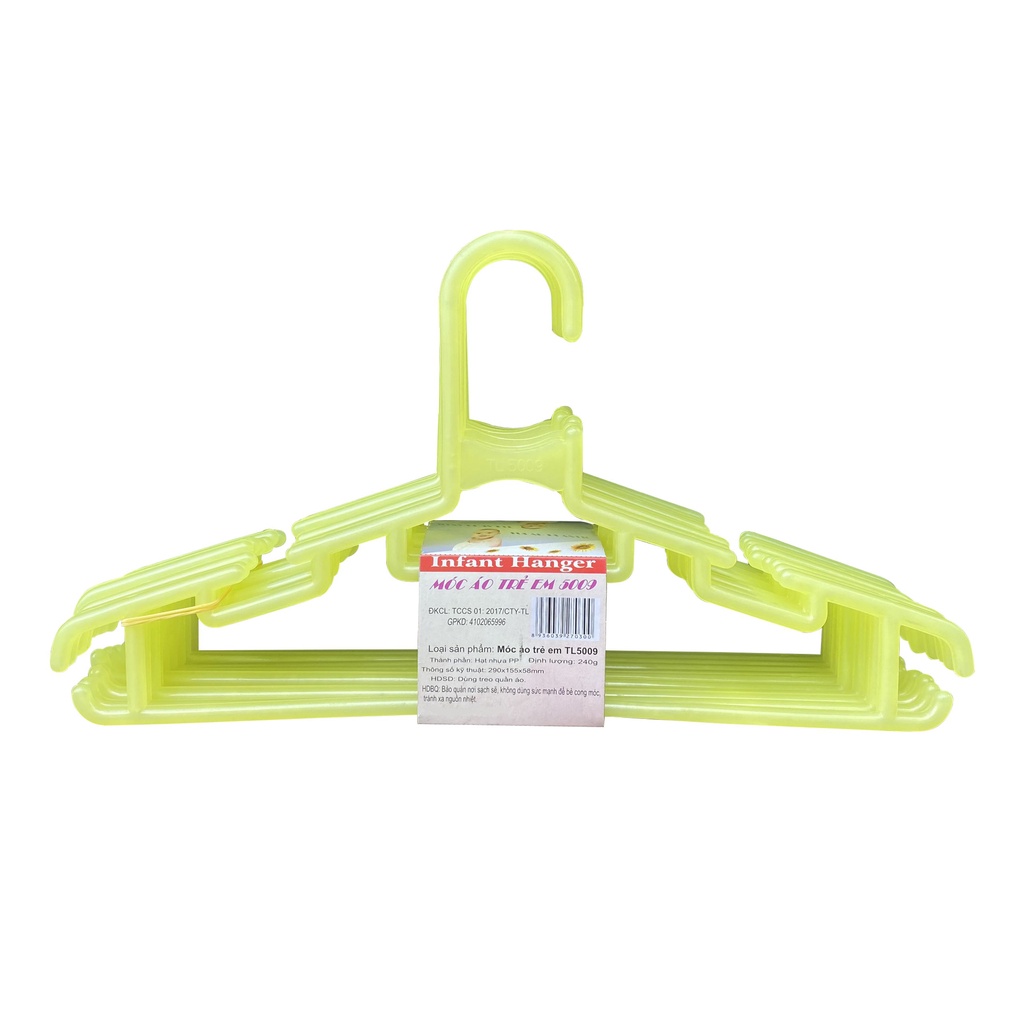 10 cái móc áo quân trẻ em nhựa cao cấp  TL5009 - 10c