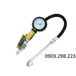Tay bơm lốp 2 đầu - đồng hồ bơm lốp 2 đầu ô tô, xe máy - 15 bar