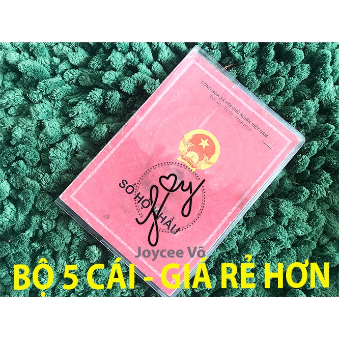 Bộ 5 cái Vỏ bao Sổ Hộ Khẩu chống nhàu, chống xước, chống thấm, chống ướt 5JV155