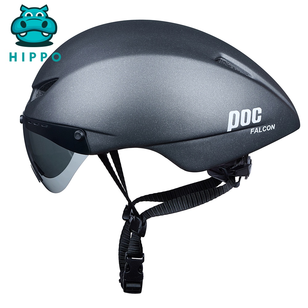 Mũ bảo hiểm xe đạp thể thao Poc Falcon siêu nhẹ Matte Gun màu đen nhám - HIPPO HELMET