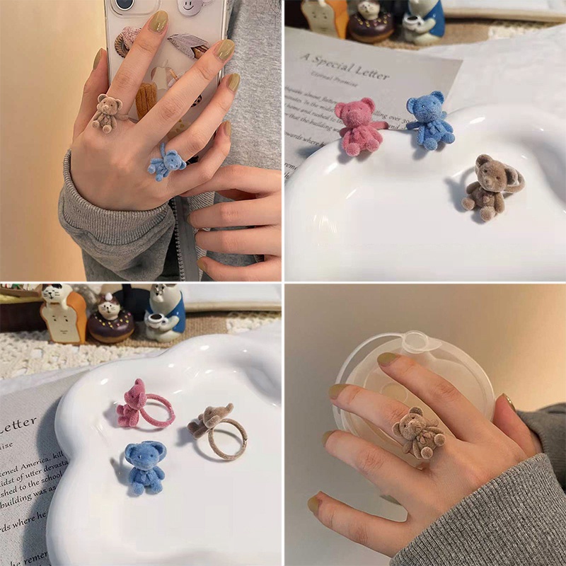 Nhẫn Hình Gấu Dễ Thương Có Thể Điều Chỉnh Kích Cỡ