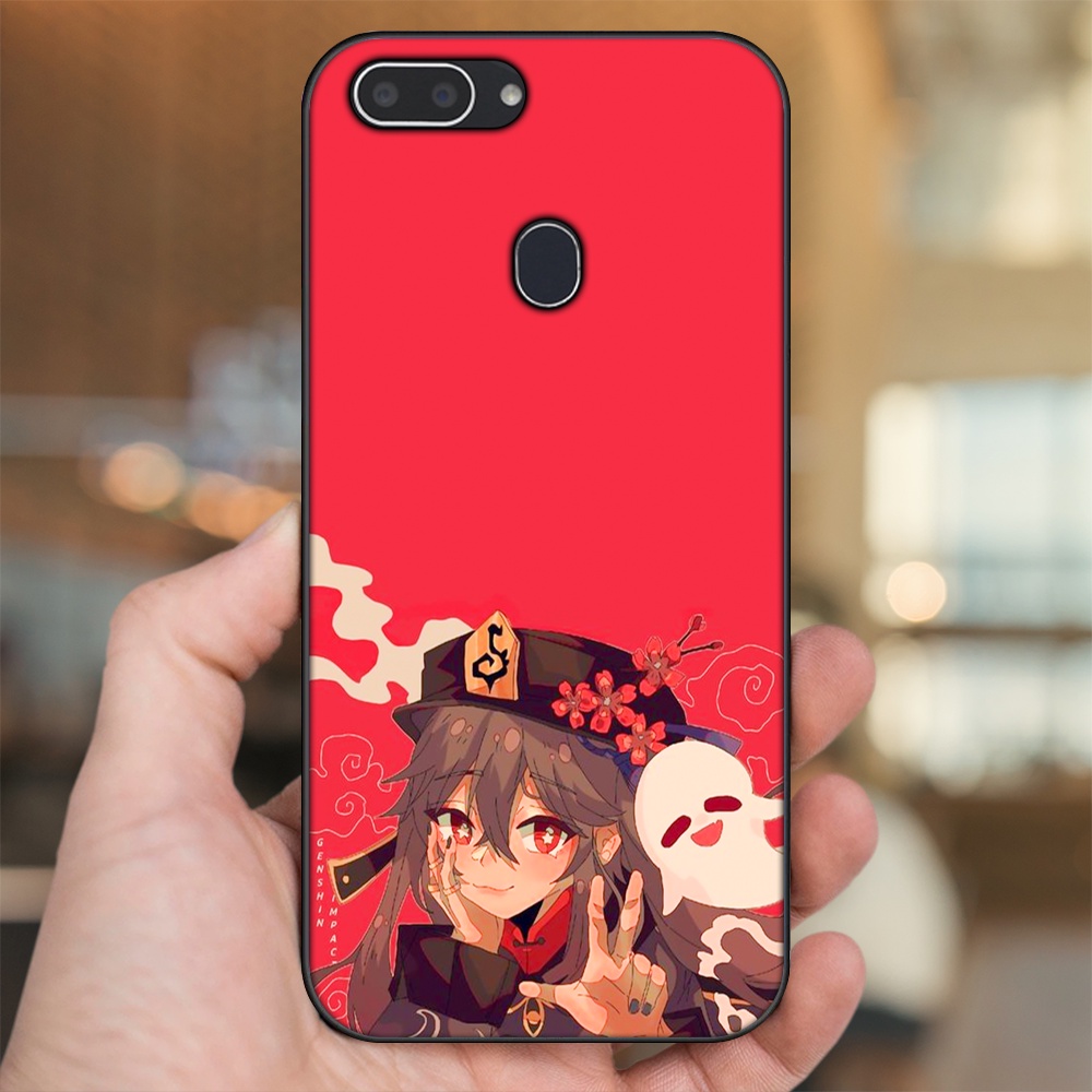 Ốp lưng Realme 2 viền đen in hình Hutao Genshin Impact