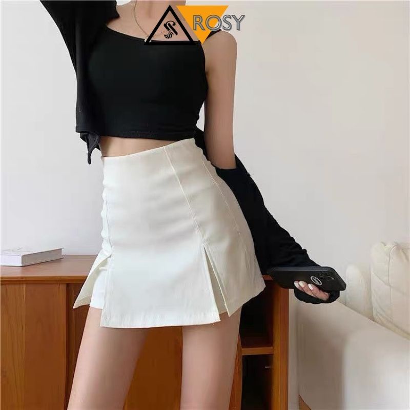 Chân Váy Công Sở Chữ A Xẻ Tà 2 Bên Lưng Cạp Siêu Cao Chất Tuyết Mưa Cao Cấp