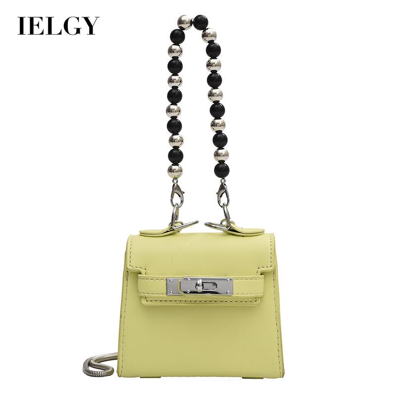 IELGY Túi Đeo Chéo Vai Có Dây Xích Đính Ngọc Trai Thời Trang Dành Cho Nữ