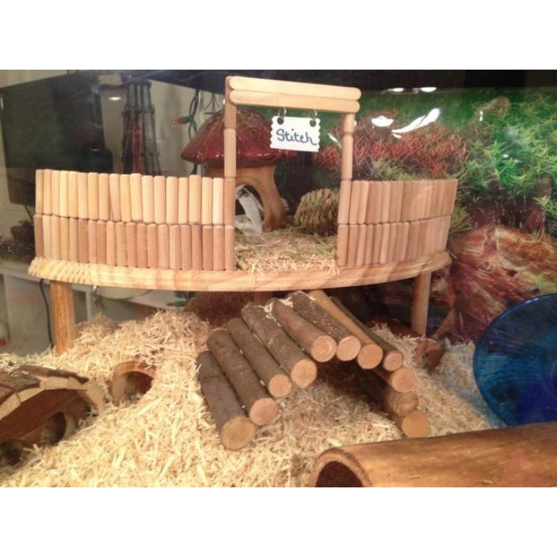 Chốt gỗ decor chuồng hamster, lồng hamster kích thước 8*40mm