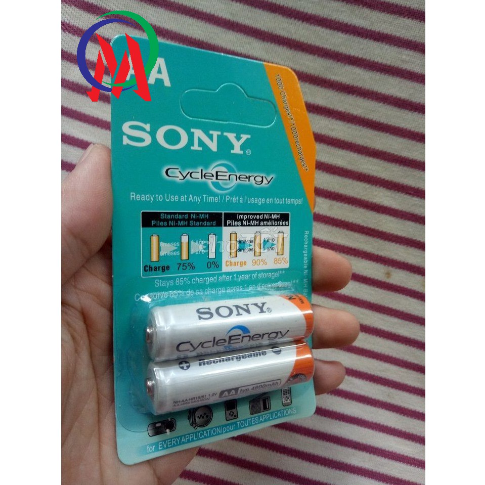 Pin Sony 2A Sạc Được (Vỉ 2 Cục)