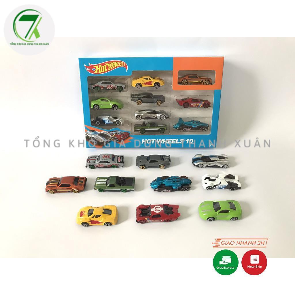 Đồ chơi mô hình siêu xe ô tô bằng sắt Hot wheel siêu bền hộp 10 xe cực đẹp cho các bé thỏa sức vui chơi