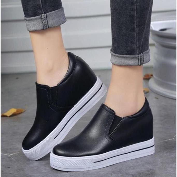 Giày Slipon Nữ Độn Đế 8cm Mã H56a . , 2020 💯 : ❕ 2020 👟 . . HOT ; ` ₑ ) ' ! 1