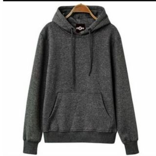 ÁO KHOÁC HODDIE TRƠN UNISEX - GHI ĐẬM